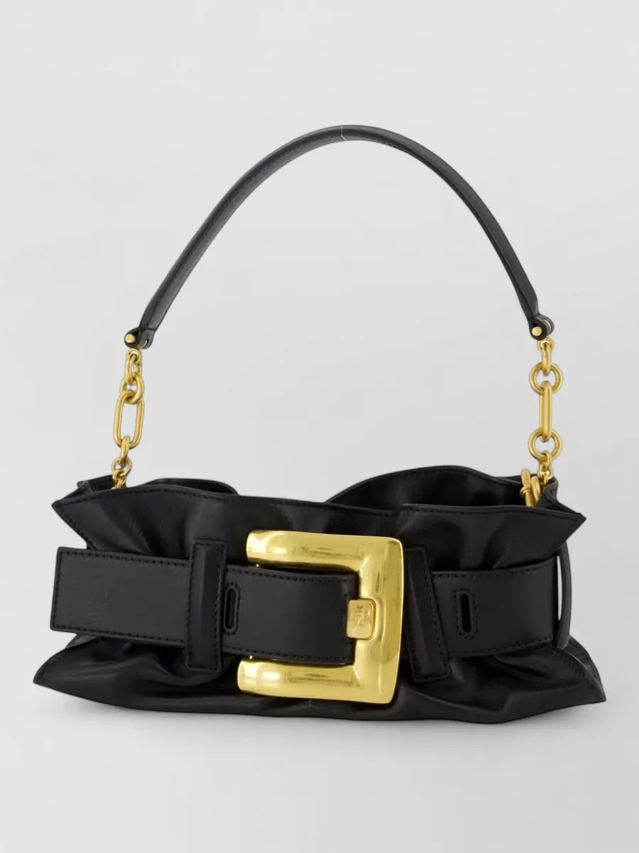 Balmain anthem mini leather clutch bag