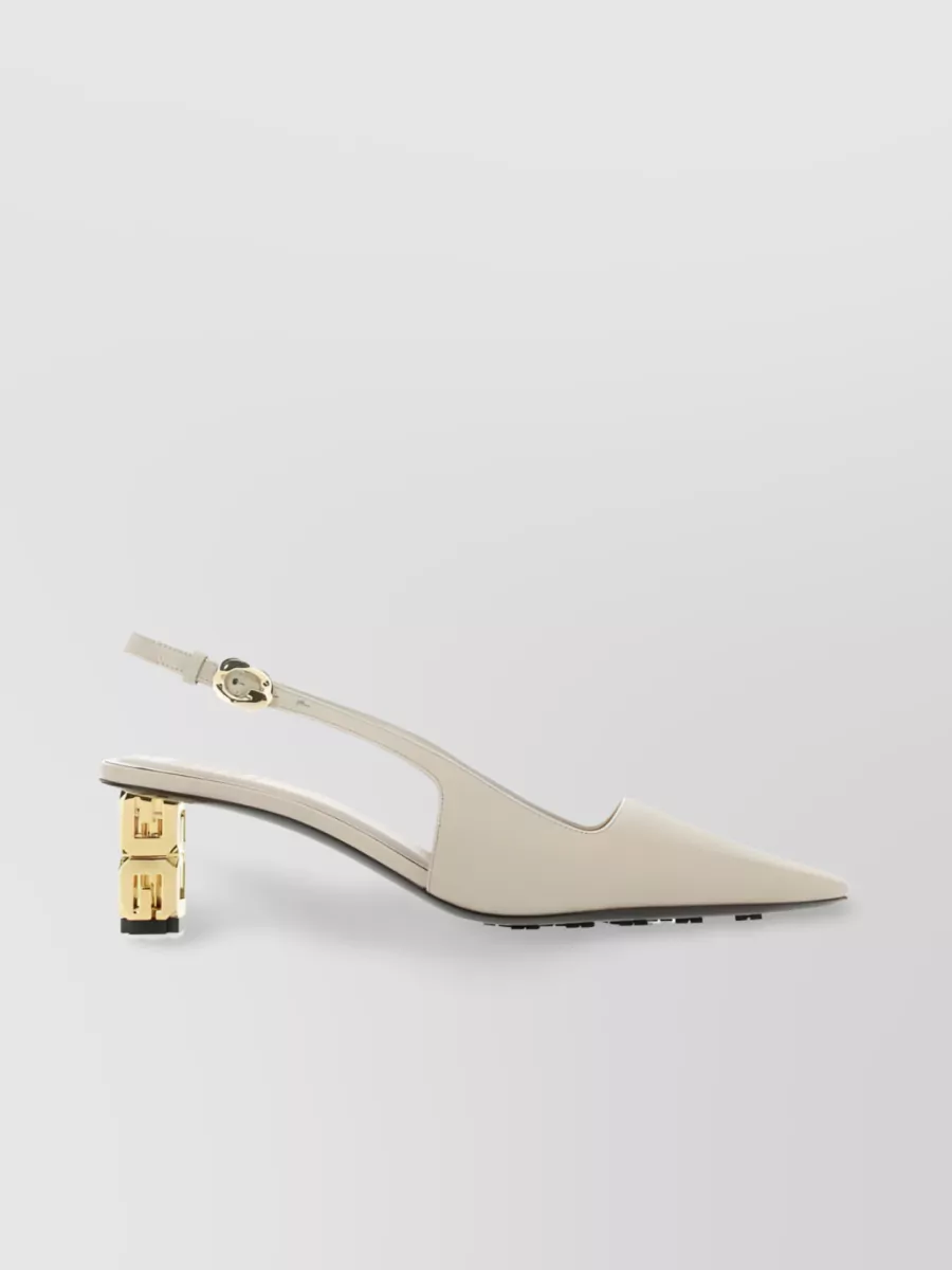 Shop Givenchy Cube 4g Chain Pumps In Beige