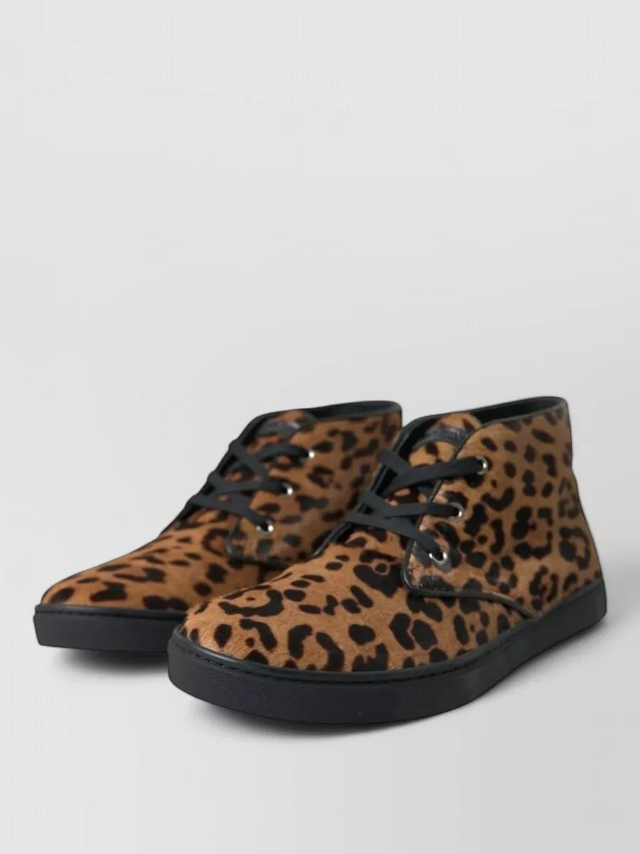 Dolce&Gabbana Calf Hair Leopard Print Sneakers