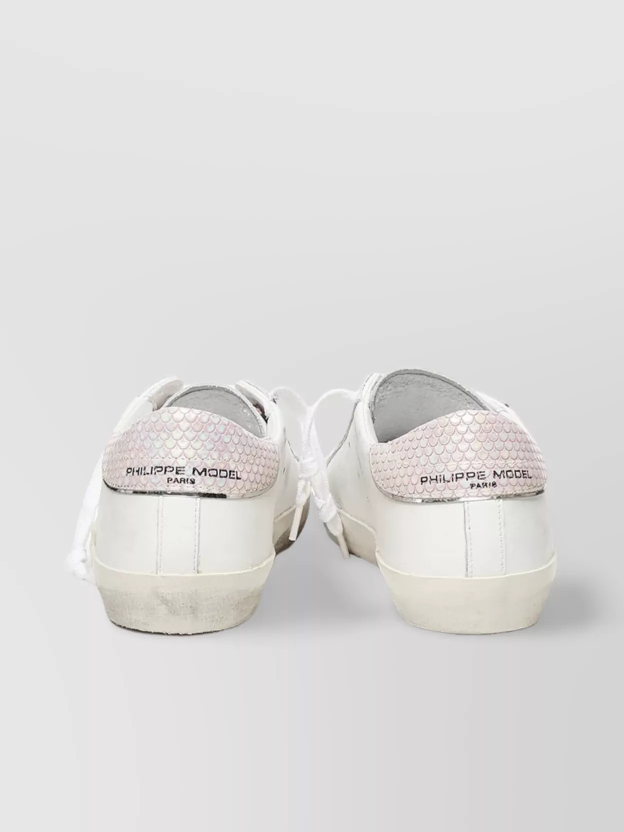 Philippe Model Low-top Calfskin Sneakers Worn Finish