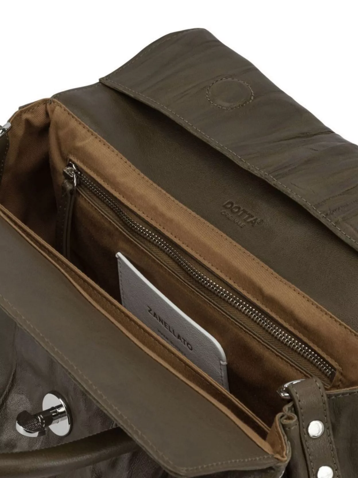 Zanellato Pleated Design Hand Bag With Detachable Strap