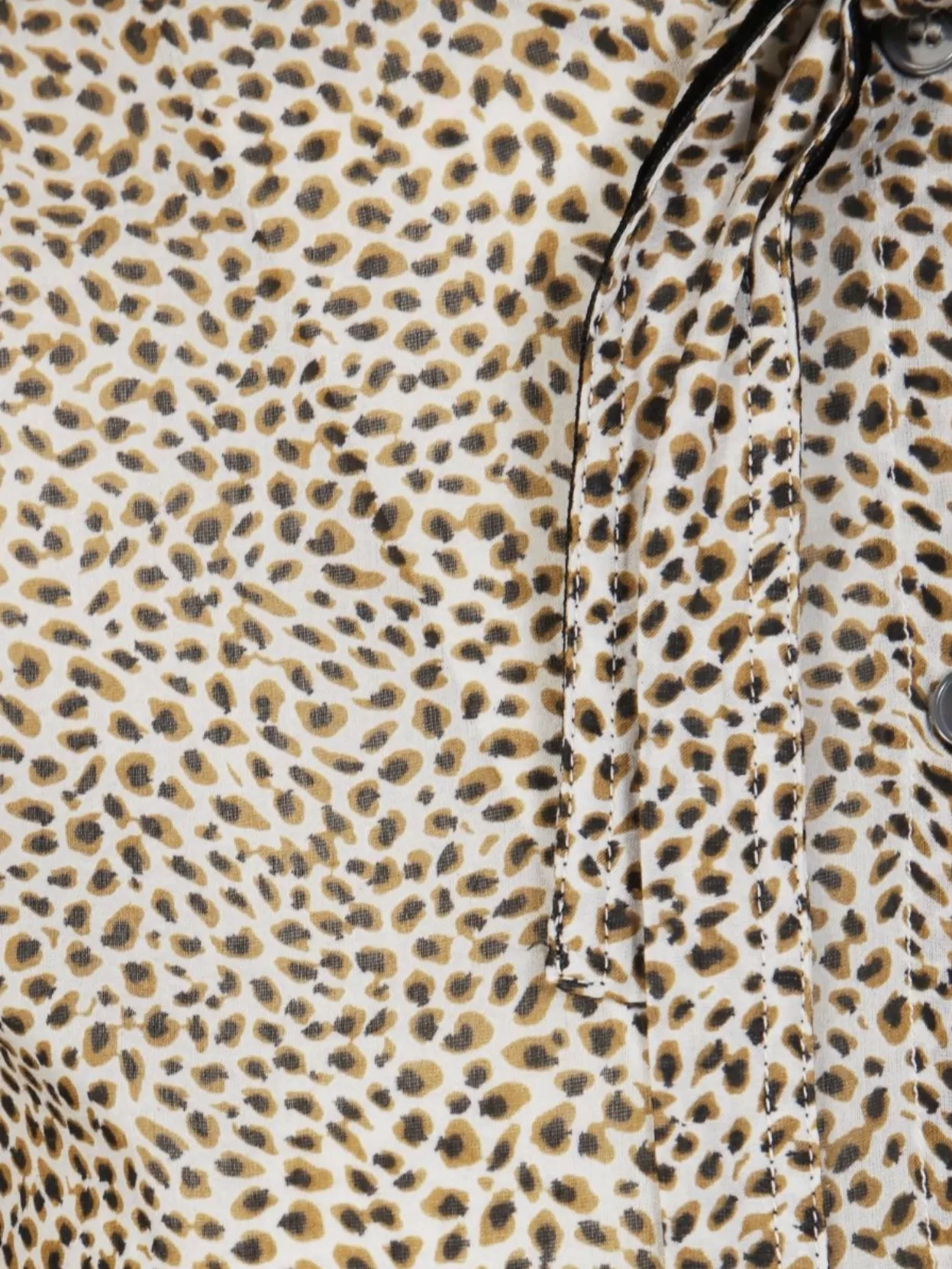 Forte Forte Sheer Animal Print Tie Detail Shirt