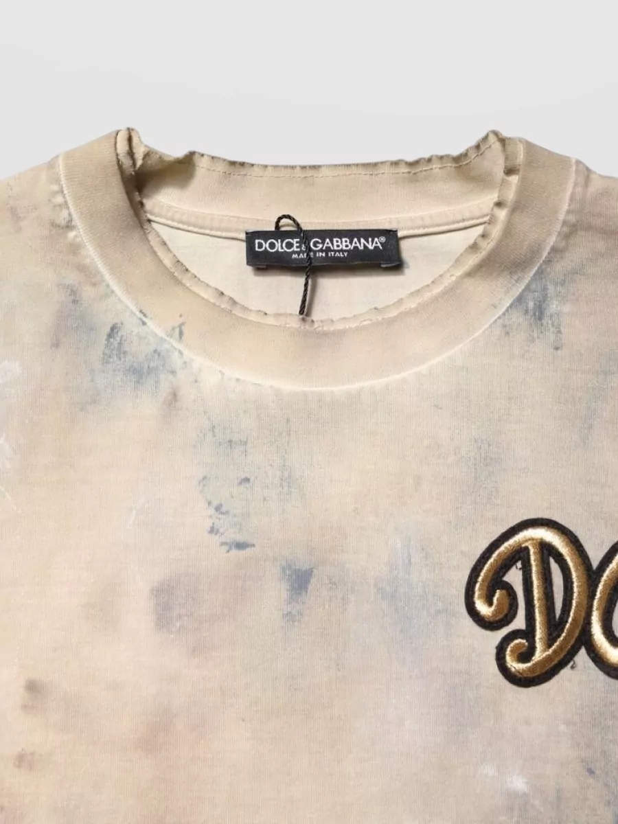 Dolce&Gabbana Tie-Dye Cropped T-Shirt