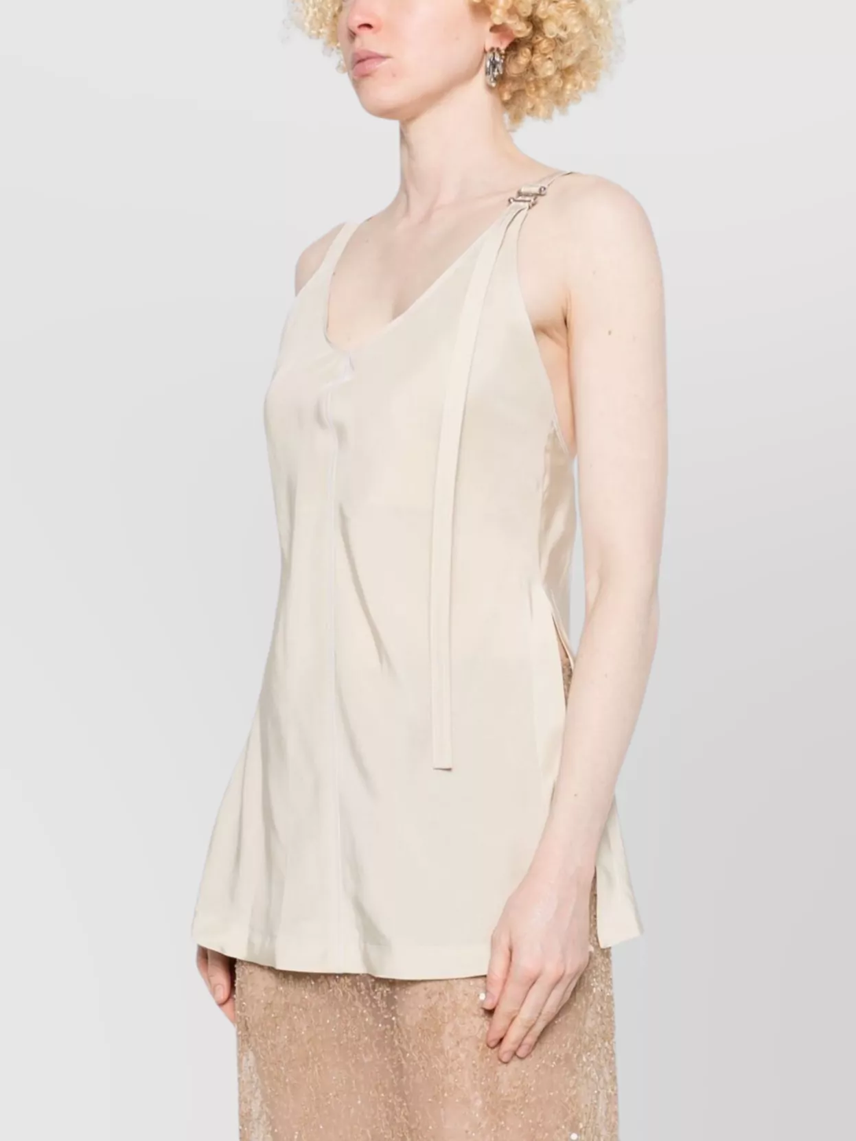 Sportmax Shoulder Strap V Neck Sleeveless Top