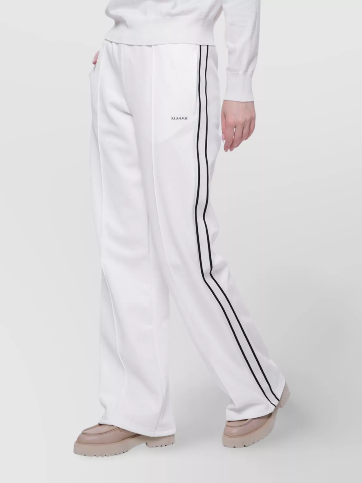 Parosh Waistband Trousers With Pockets And Stripes