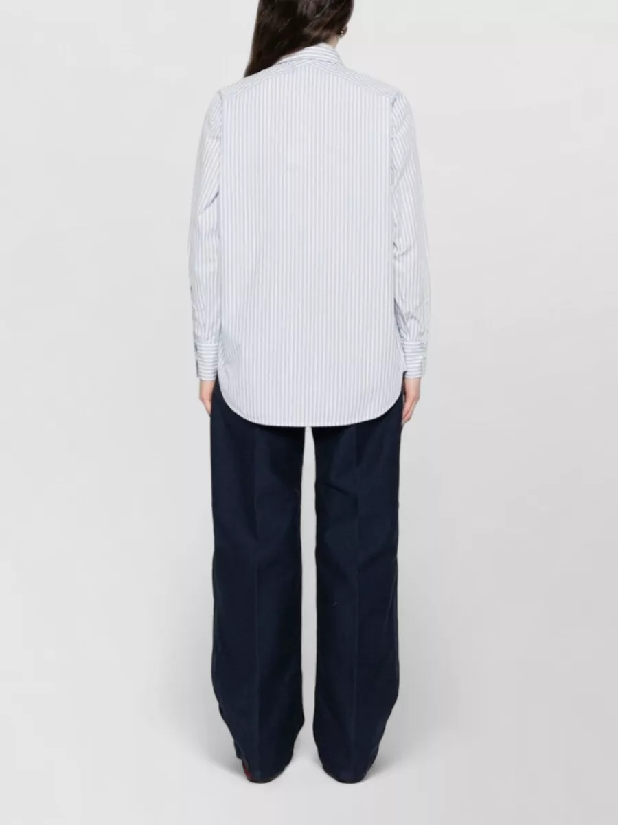 Woolrich Cotton Shirt Long Sleeves Collar Chest Pocket