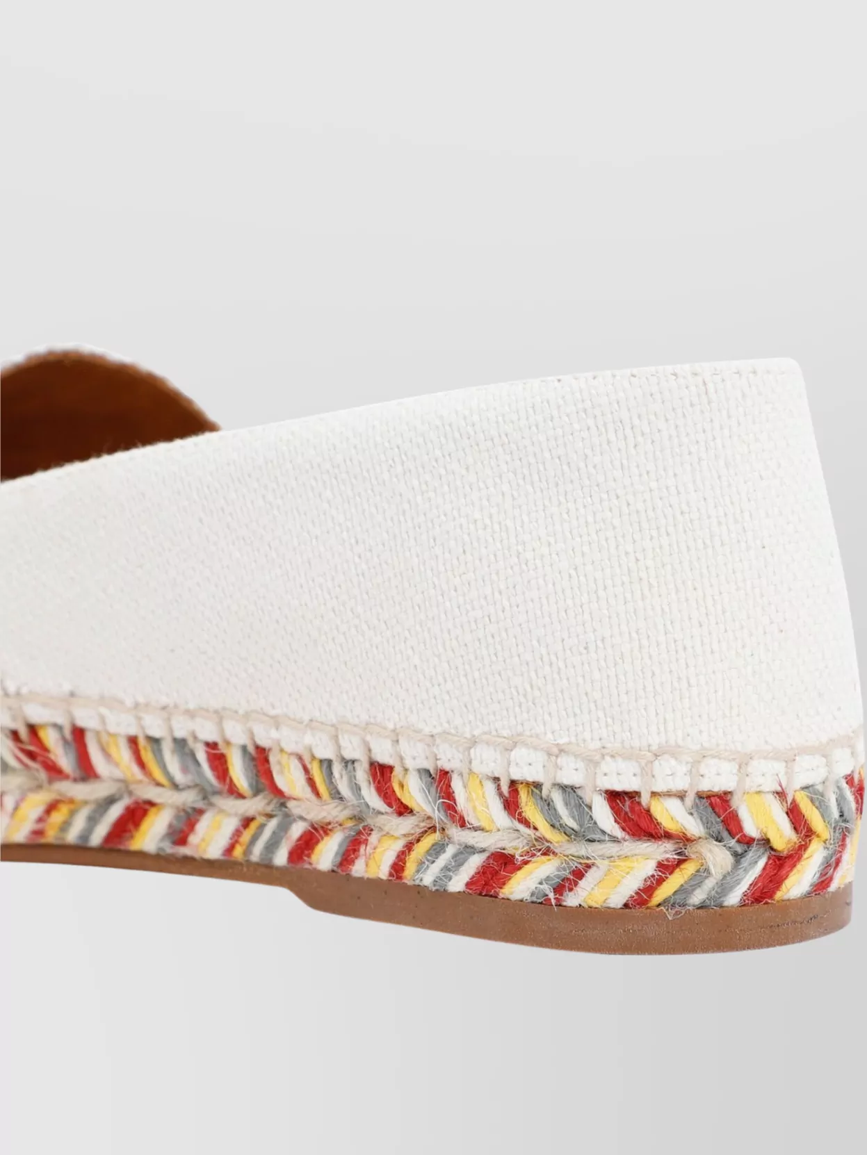 Chloé Canvas And Multicolor Woven Sole Espadrilles