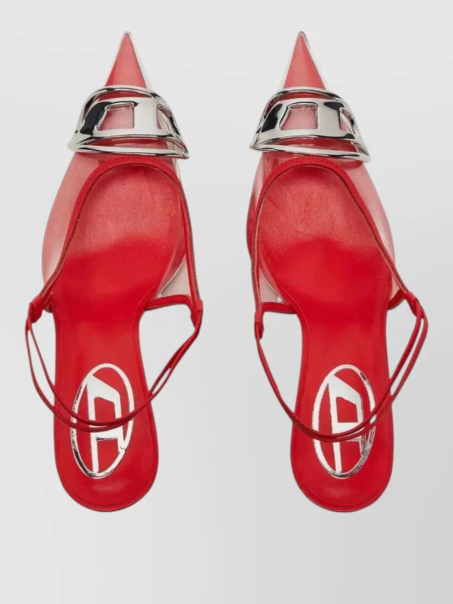 Diesel Logo-Embellished Slingback Pumps