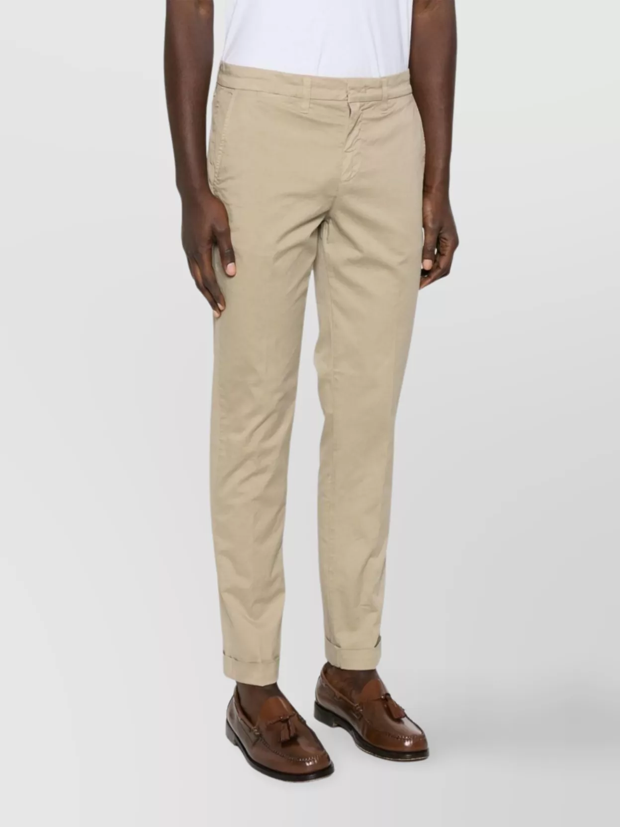 Fay Slim Fit Gabardine Trousers