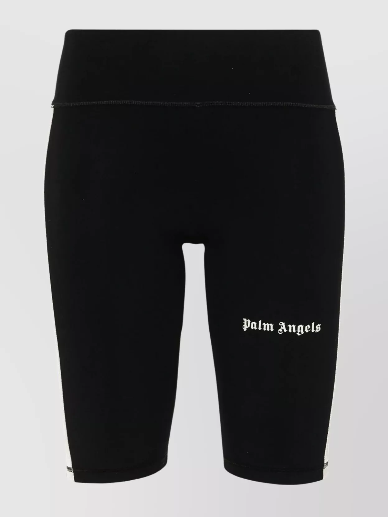 Shop Palm Angels Jersey Cyclist Track Shorts With Striped Detail