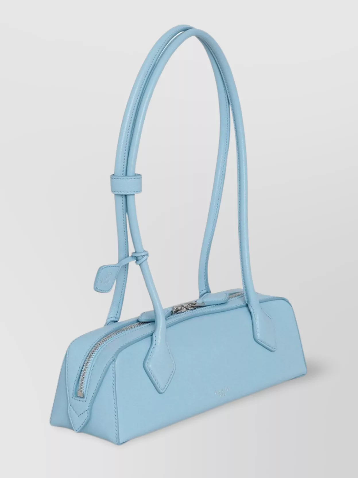 Alaïa Rectangle Handle Smooth Texture In Blue