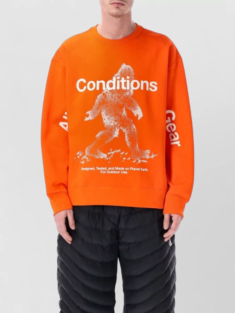 Nike cotton-blend relaxed-fit fleece sweatshirt