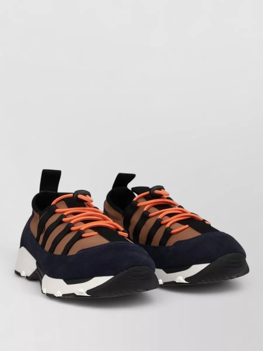 Marni Sneakers Mesh Panels Contrasting Sole Pull Tab