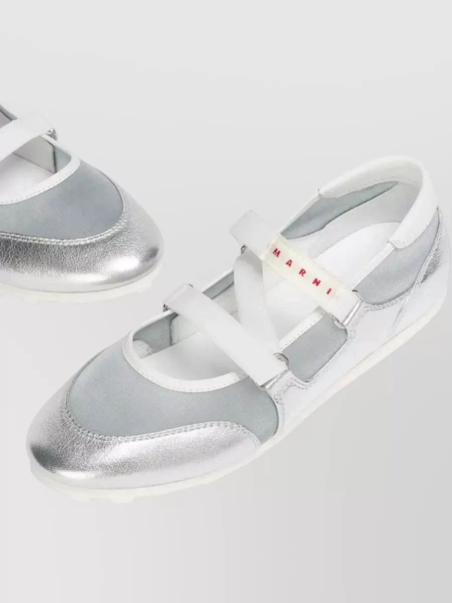 Marni Mesh And Leather Ballerina Shoes