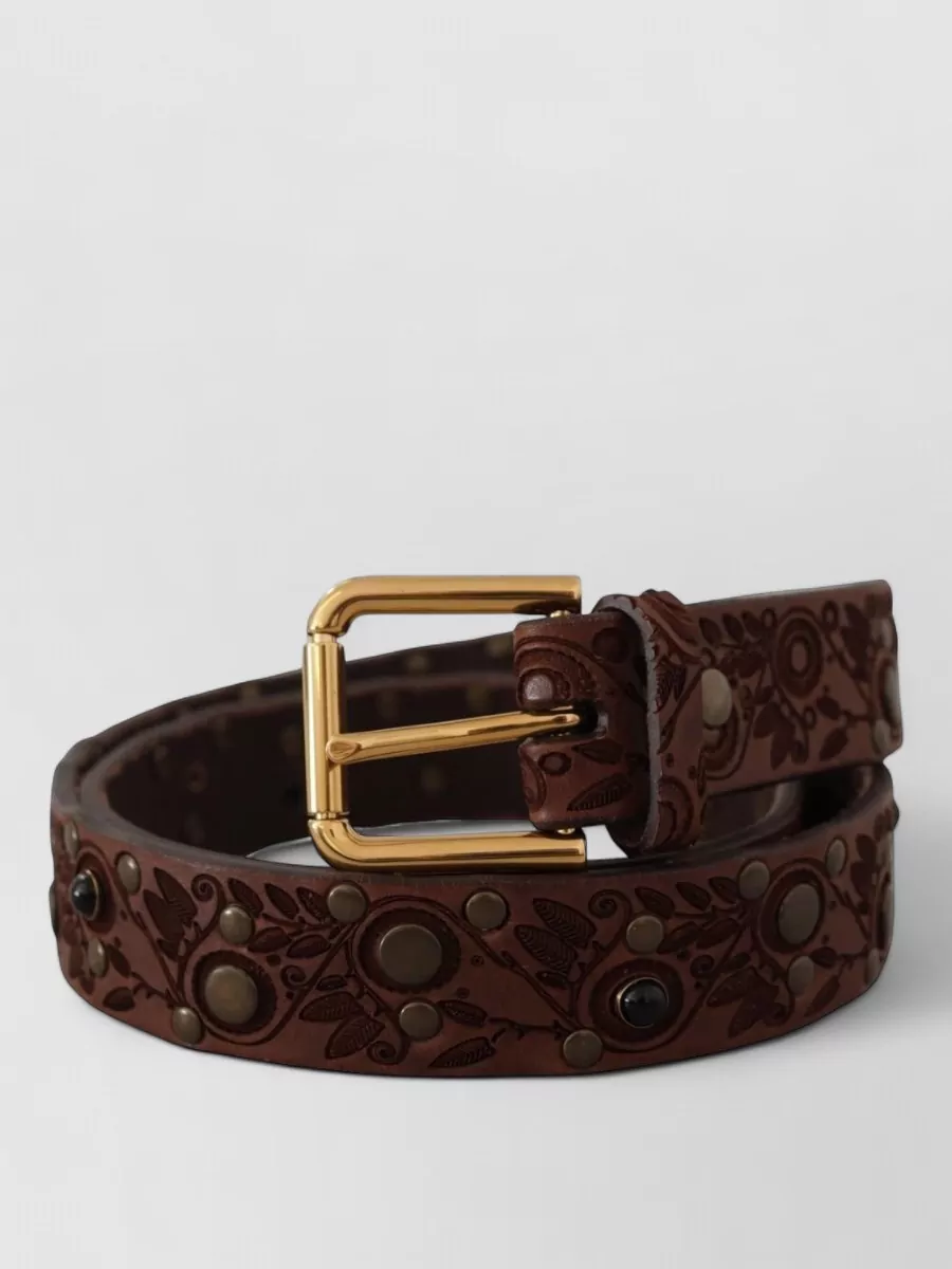 Dolce&Gabbana leather embossed belt