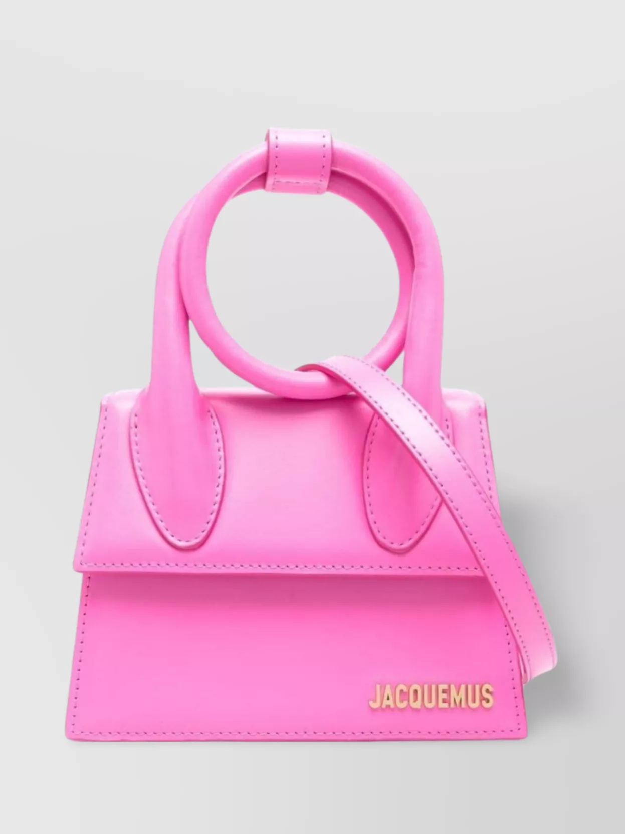 Shop Jacquemus Noeud Leather Tote Bag With Adjustable Strap
