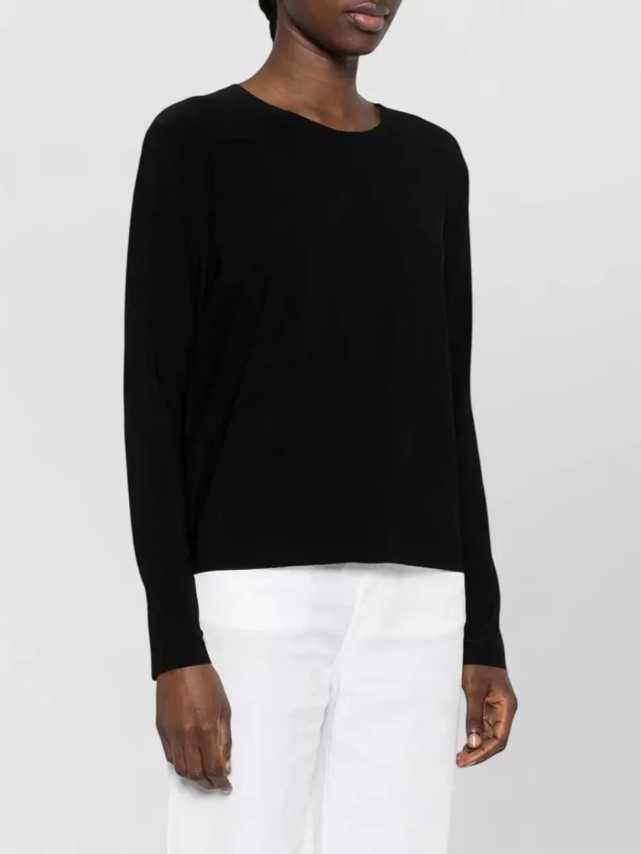 Norma Kamali Cropped Long-Sleeve T-Shirt