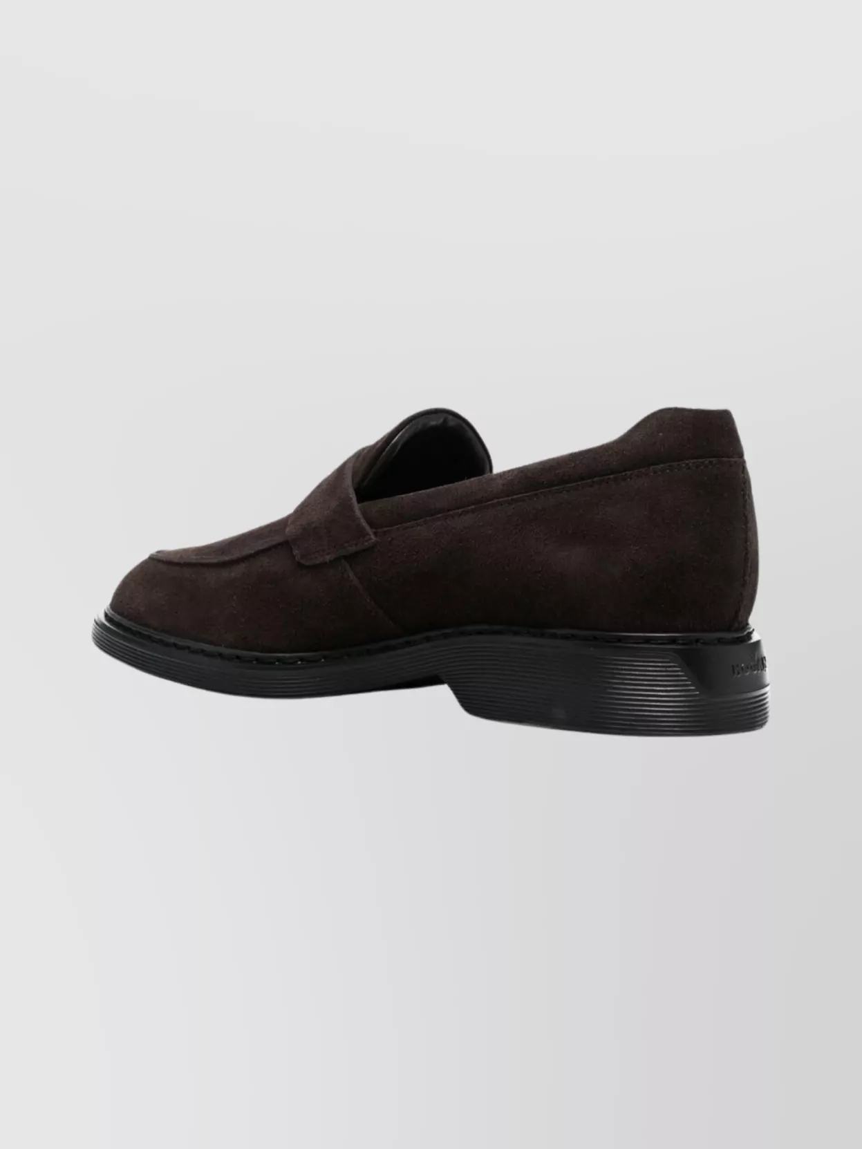 Hogan Suede Loafers With Rubber Sole And Round Toe