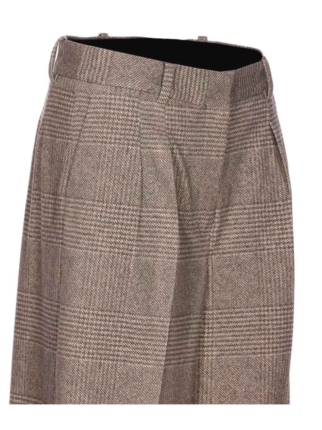 Circolo 1901 Check Wide Leg Trousers In Gray