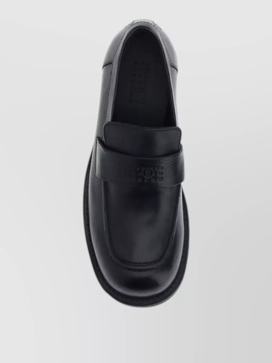 Mm6 Maison Margiela Leather Slip-On Loafers