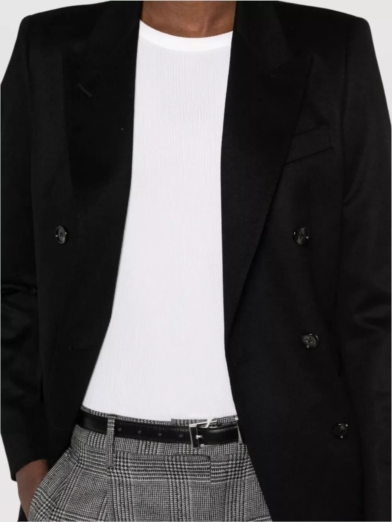 Tagliatore Double-Breasted Wool Blazer Buttoned Cuffs