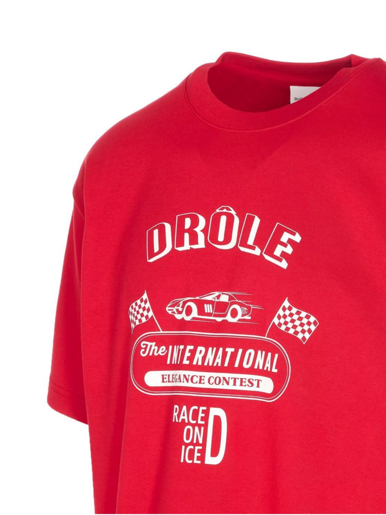 Drôle De Monsieur La Race On Ice Graphic Print T-shirt In Red