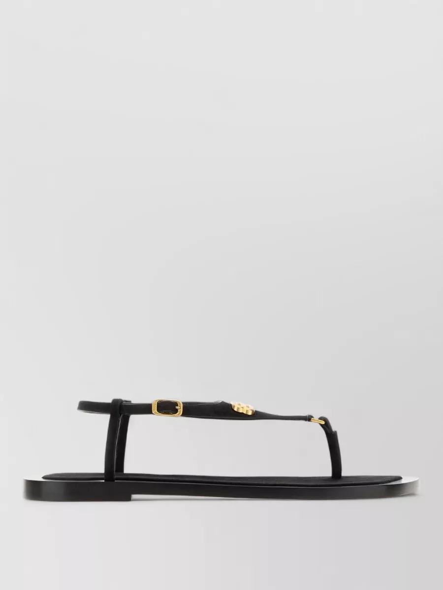 Balenciaga Suede leather thong sandals
