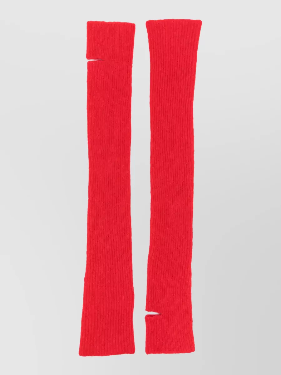 Roberto Collina ribbed cashmere silk fingerless gloves