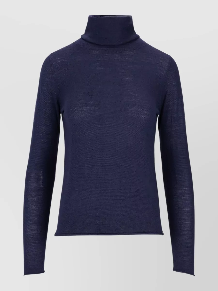 La Rose merino wool fitted turtleneck top