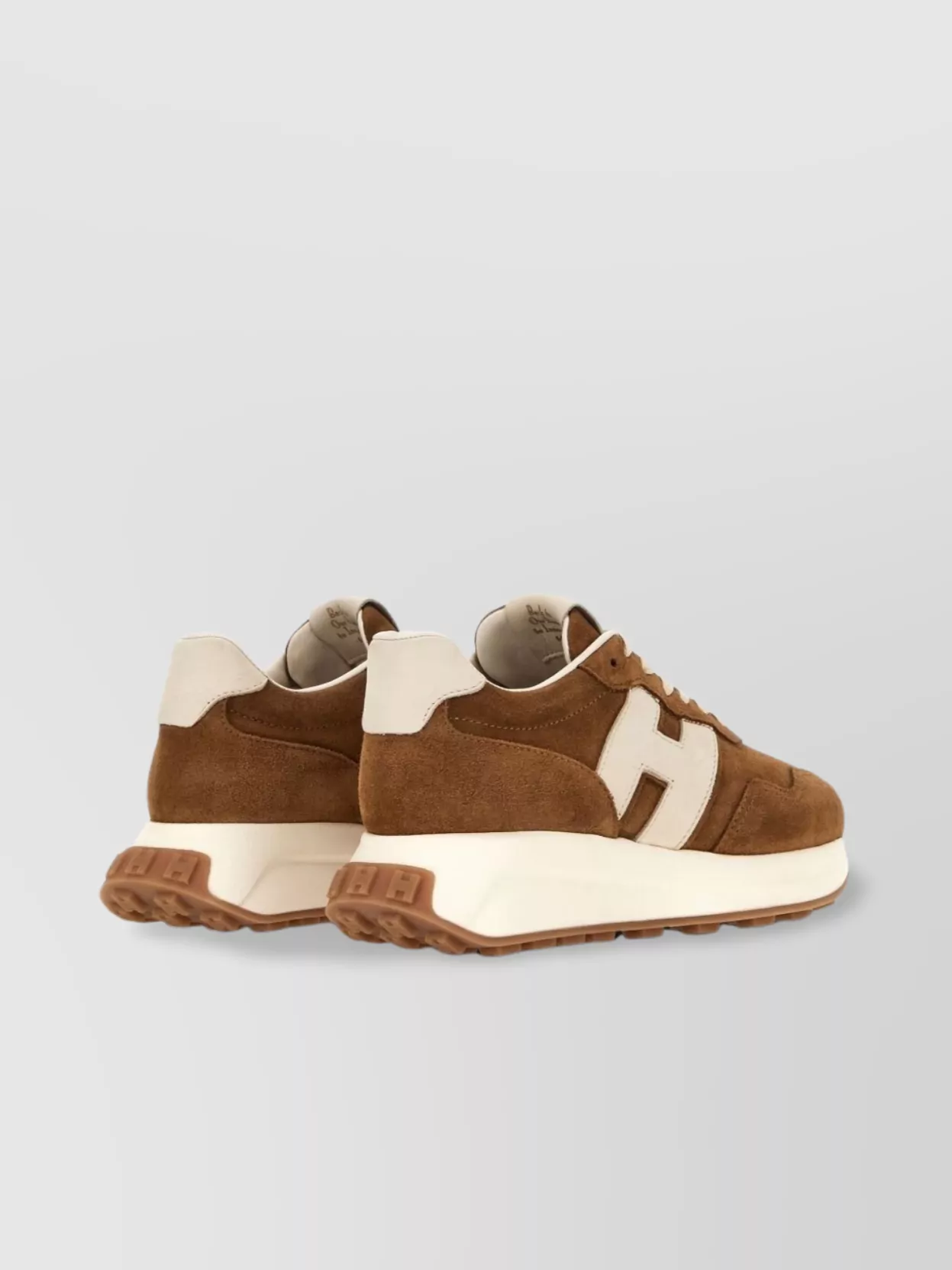 Hogan Leather Sneakers With Round Toe And Rubber Sole