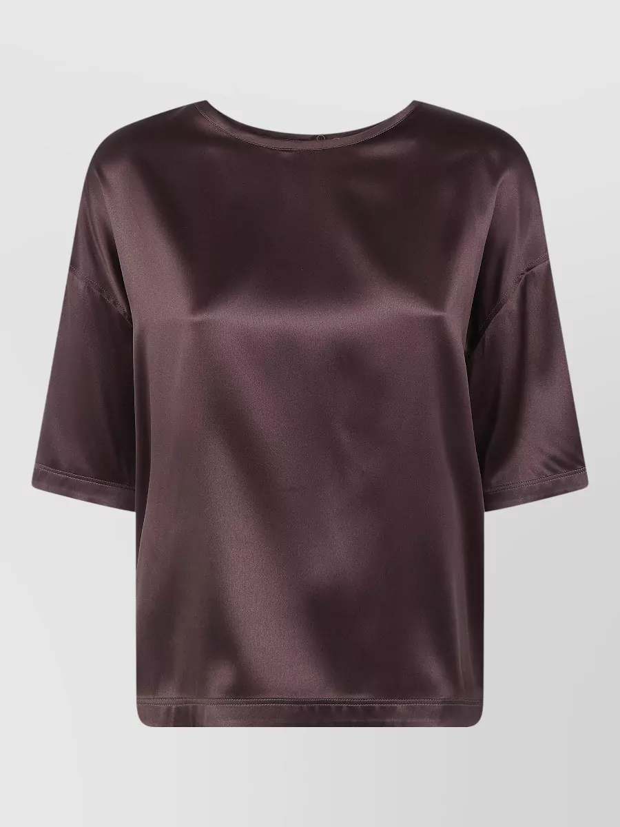 Brunello Cucinelli short-sleeve silk blouse