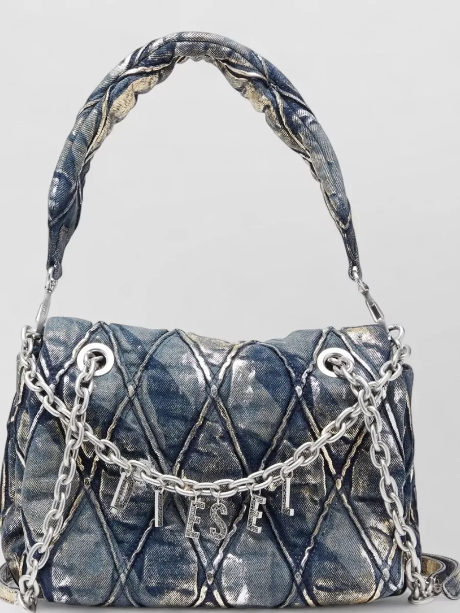 Diesel Charm-D Medium Cotton Clutch Bag