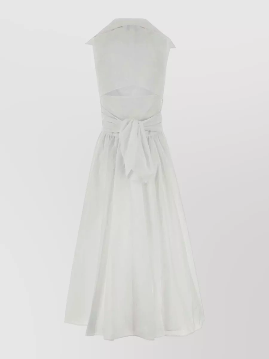 Patou Polyester Faille Midi Dress