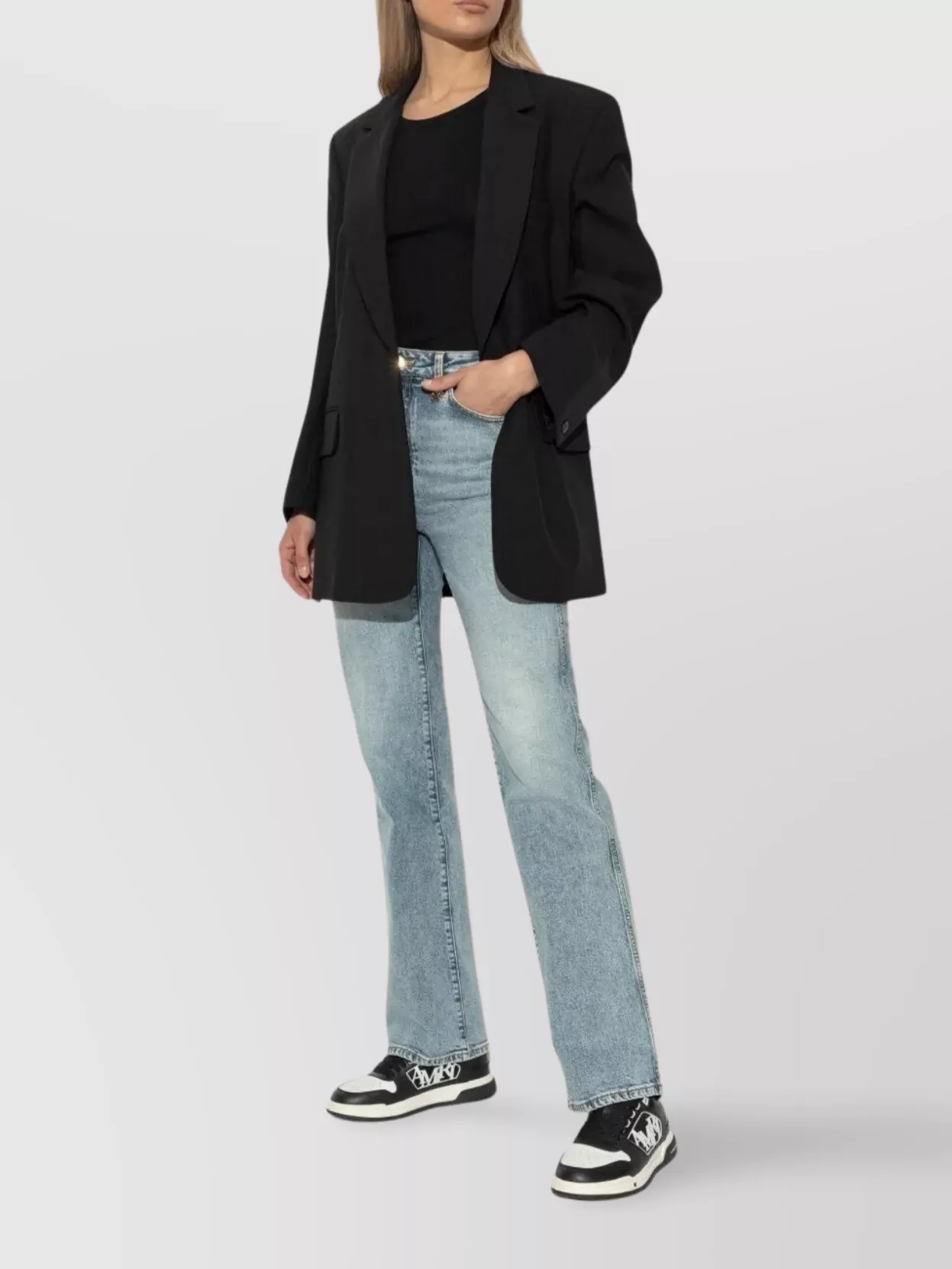 Amiri Round Toe Sneakers Mesh Inserts