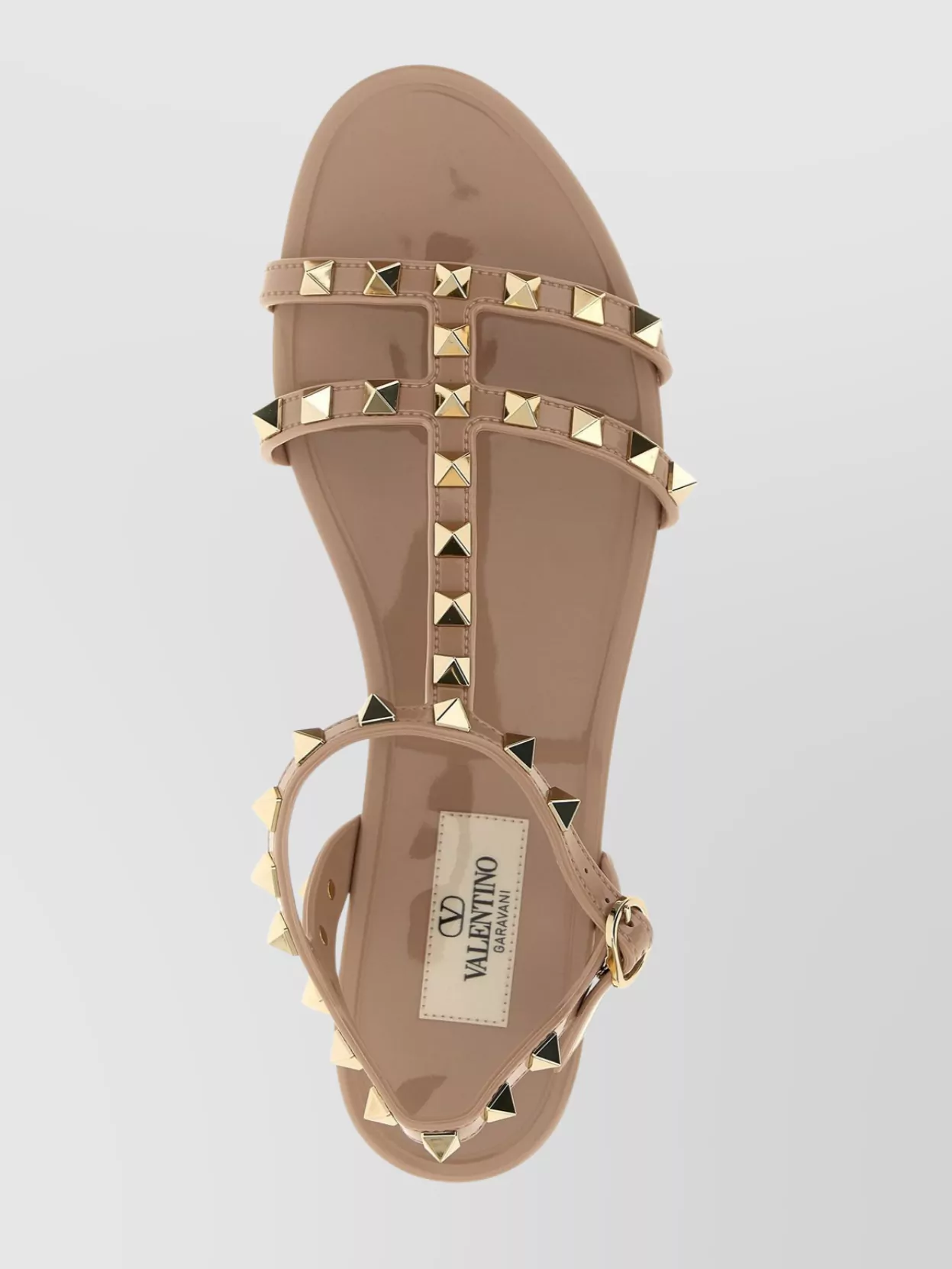 Valentino Garavani Rockstud Open Toe Flat Sole Sandals