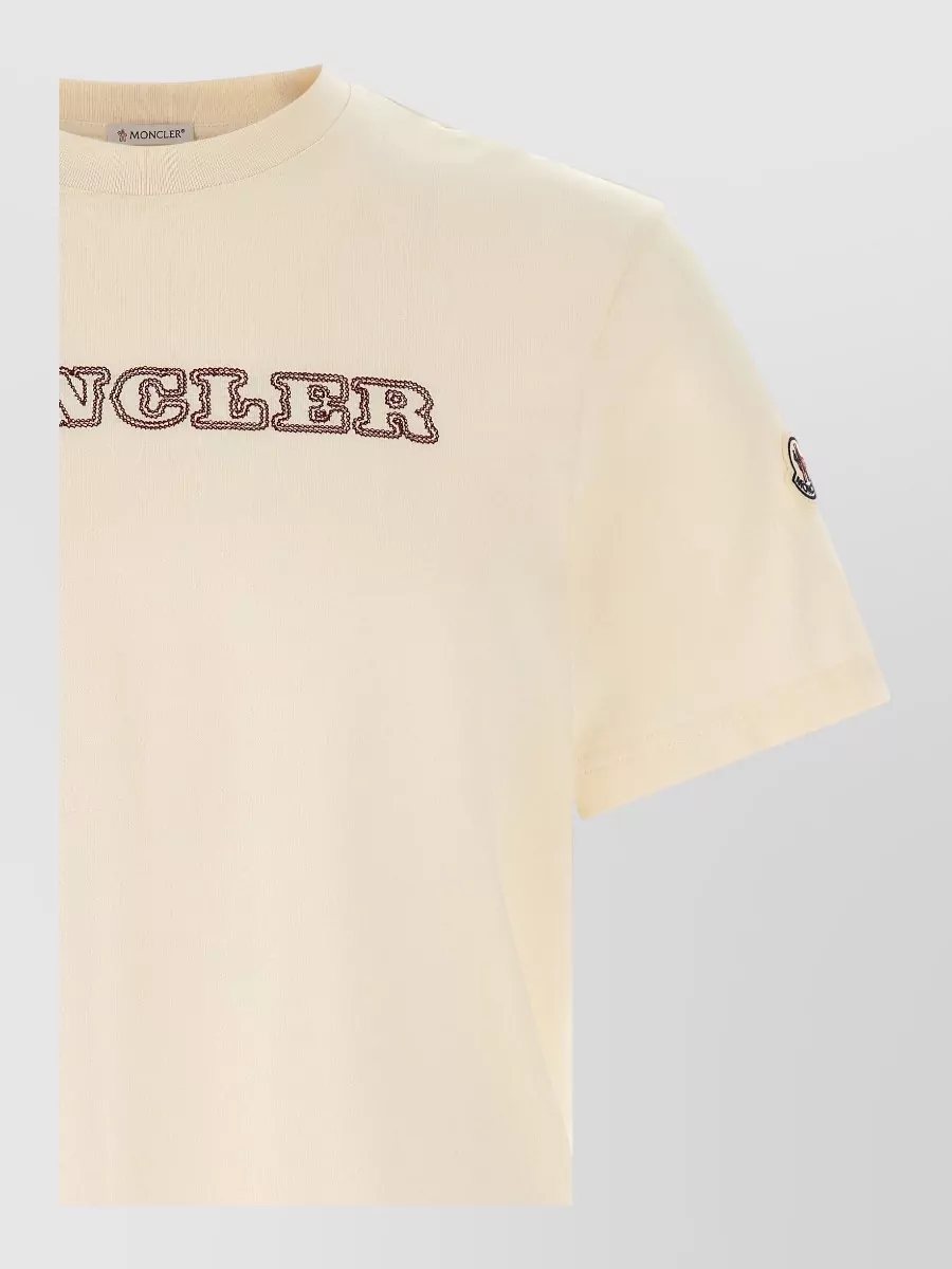 Moncler Cotton Logo Embroidered T-Shirt