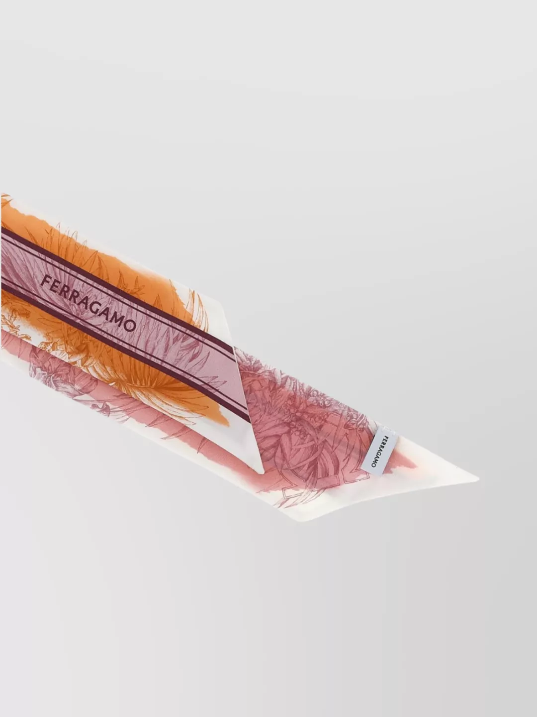 Ferragamo 'Engraving' Print Bandeau Scarf