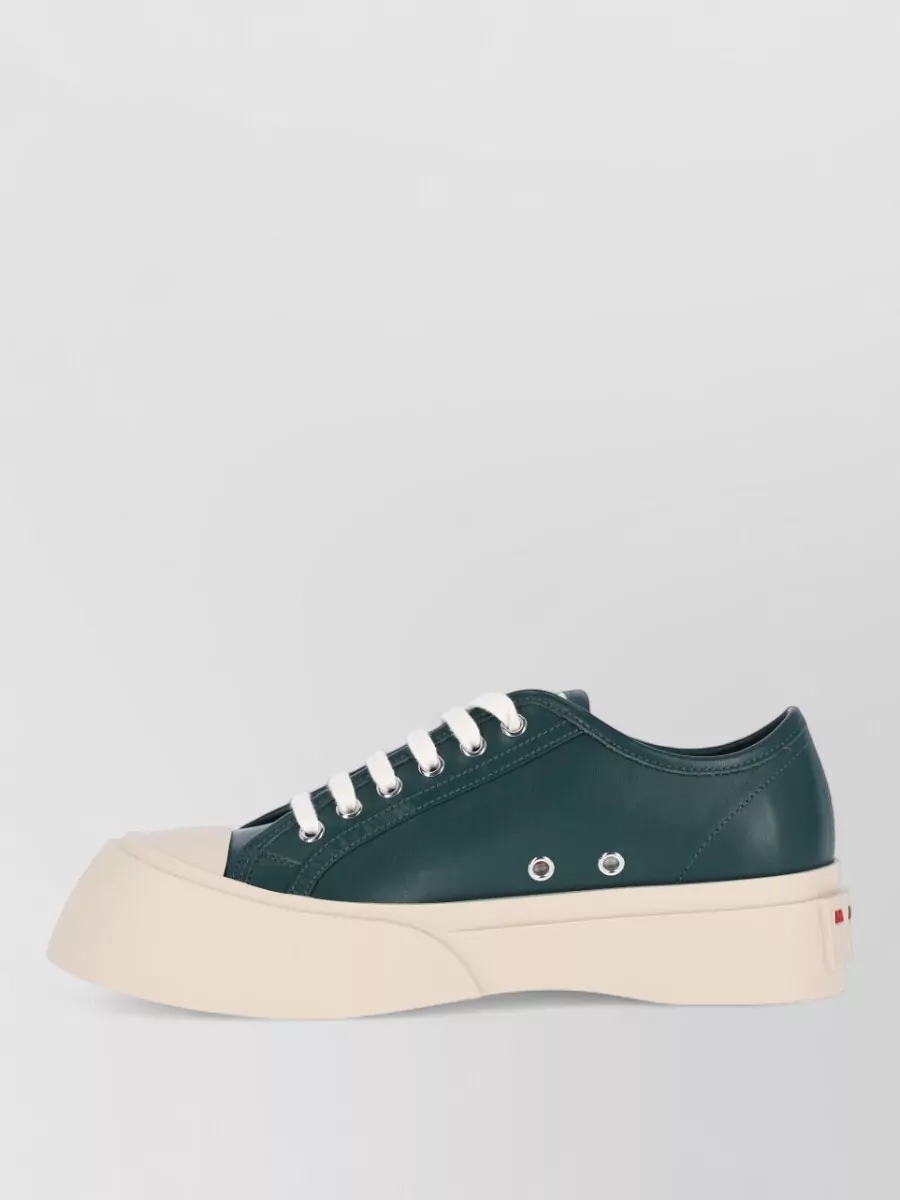 Marni Low Top Sneakers Eyelet Detail Platform Sole
