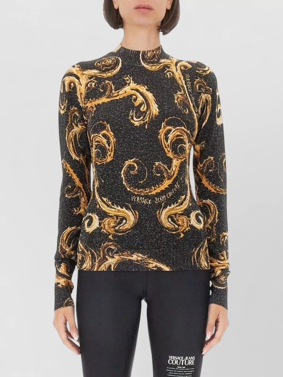 Versace Jeans Couture Lurex Slim-Fit Knit T-Shirt