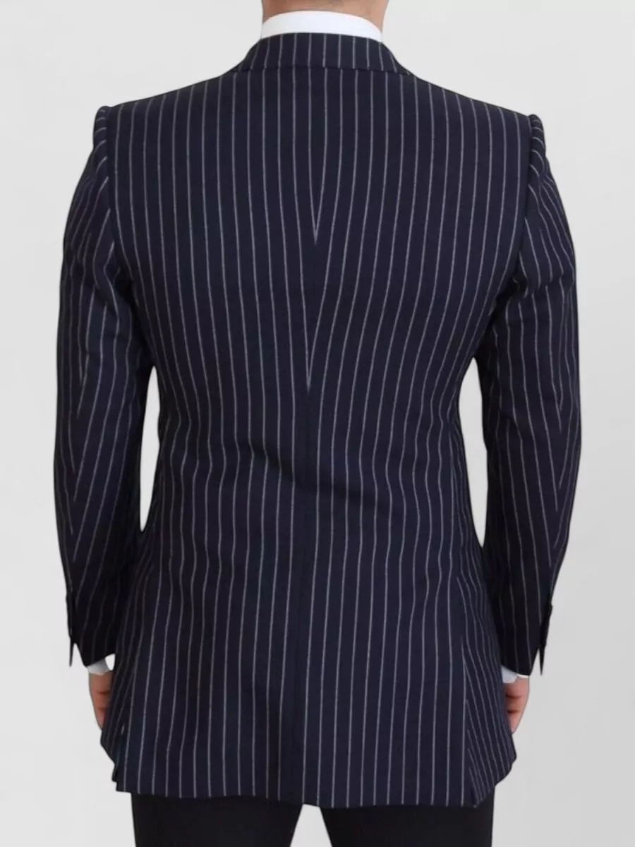 Dolce&Gabbana Virgin Wool Pinstripe Single-Breasted Blazer