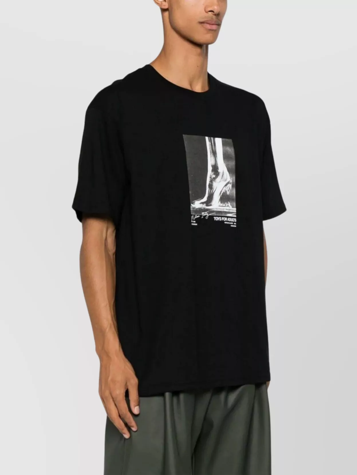 Gcds Morso Graphic Print Cotton T-shirt In Black