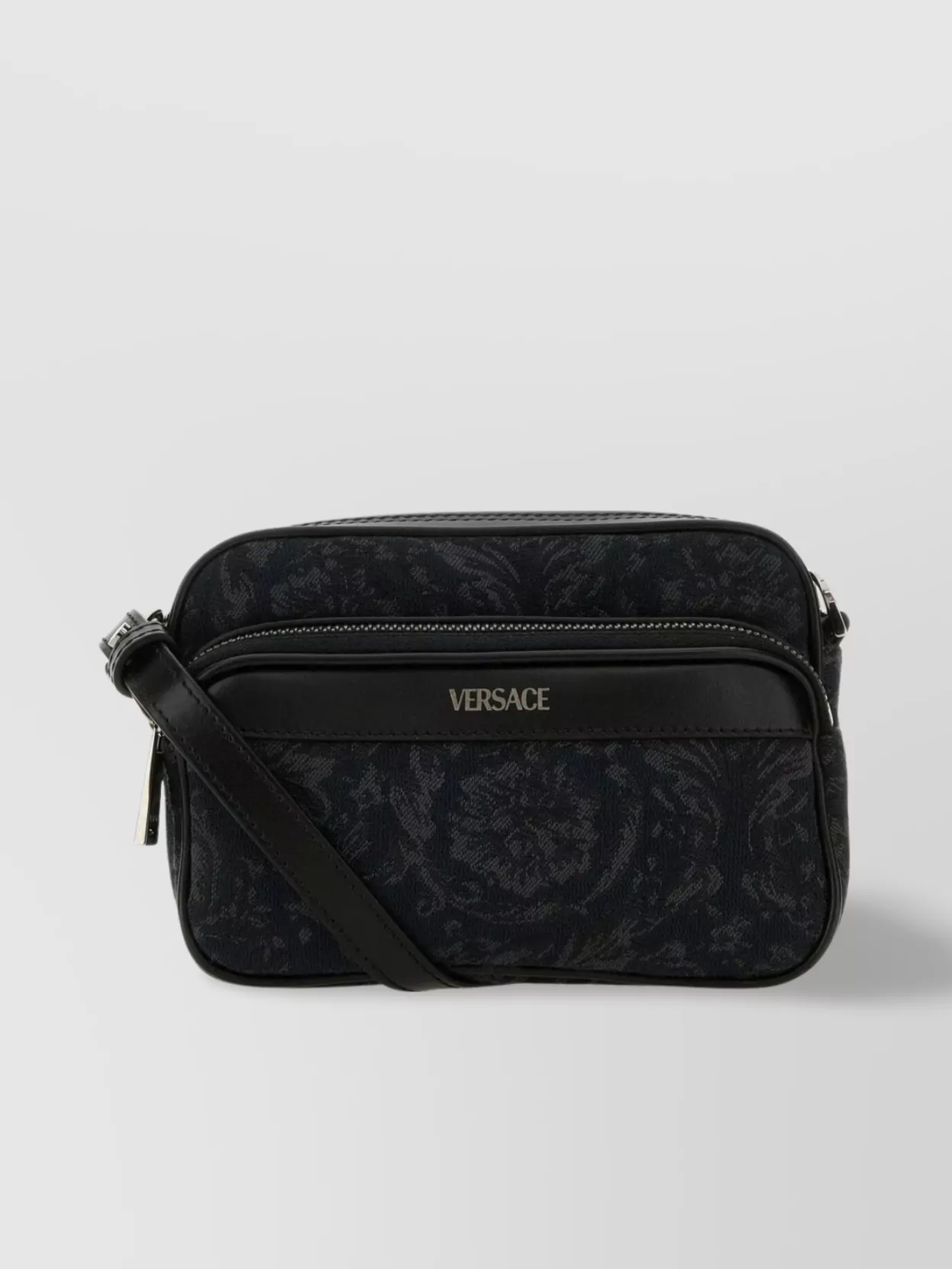 Shop Versace Exquisite Embroidered Athena Crossbody