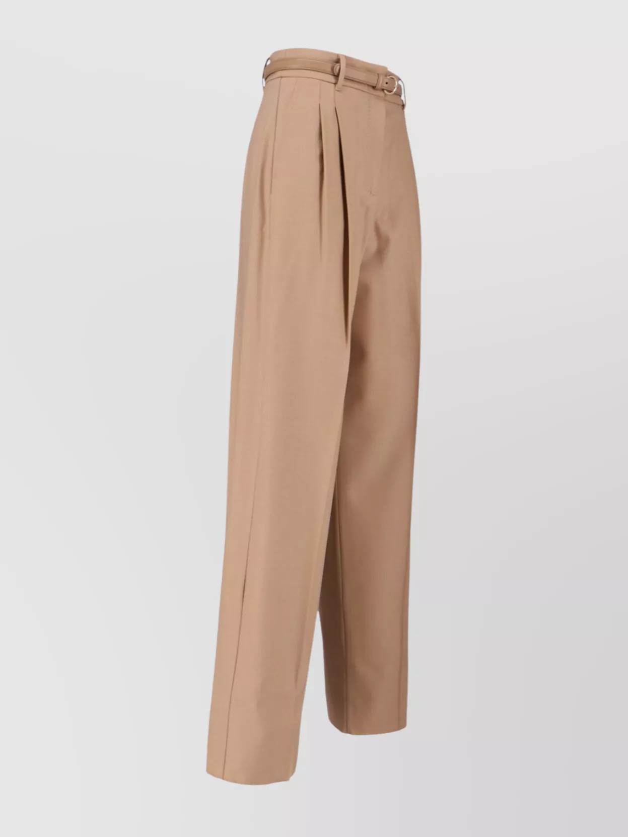 Max Mara High Waist Wide Leg Trousers With Belt