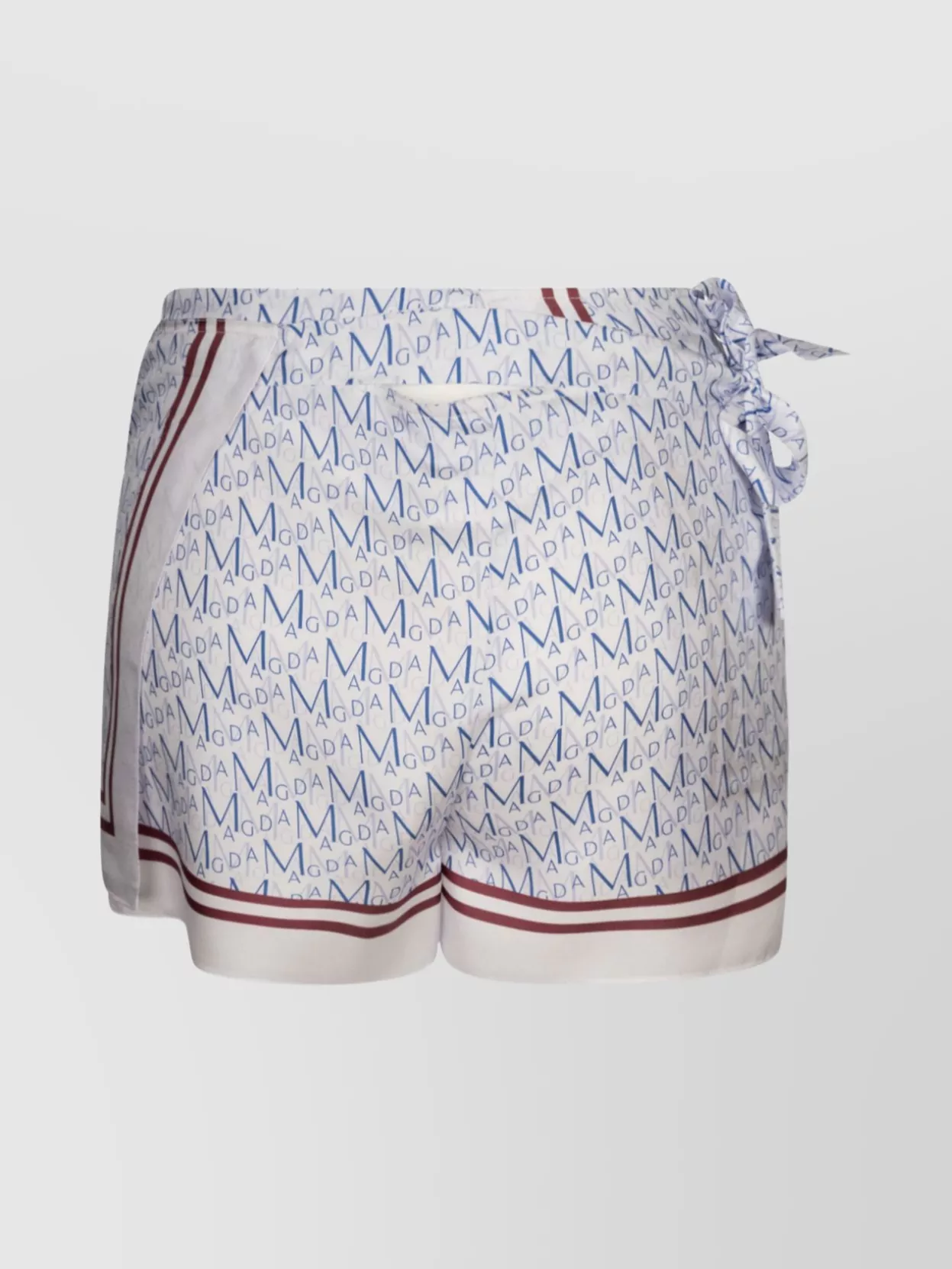 Magda Butrym Stylish Shorts With Side Slit And Tie In Blue