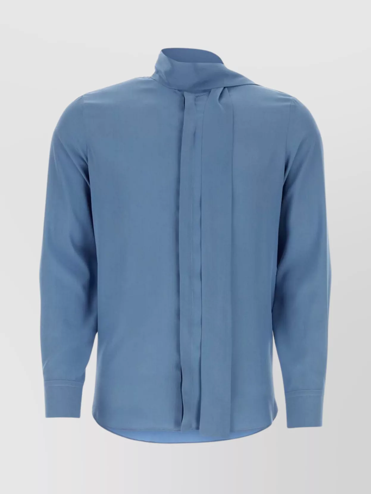Shop Valentino Silk Shirt With Point Collar And Back Yoke