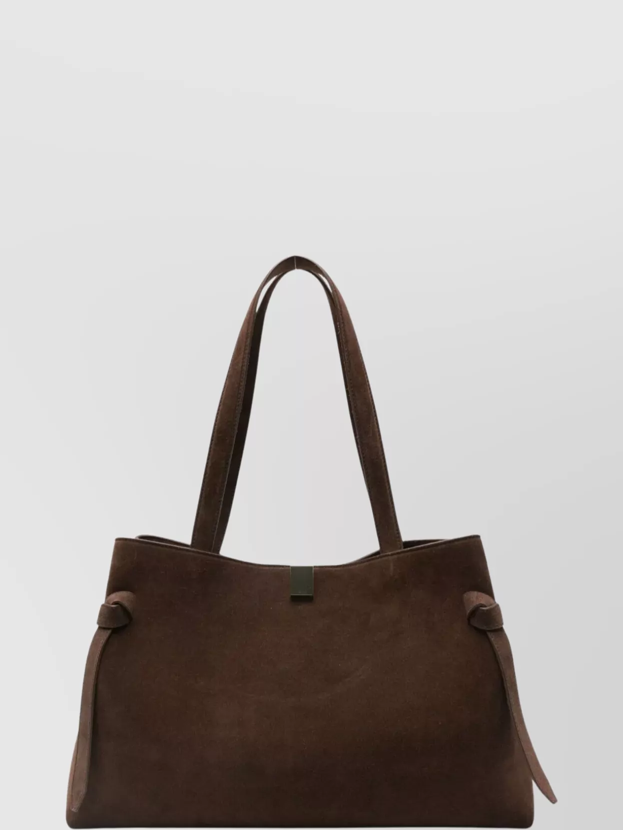 Yuzefi Suede Tote Bag Featuring Knot Handles