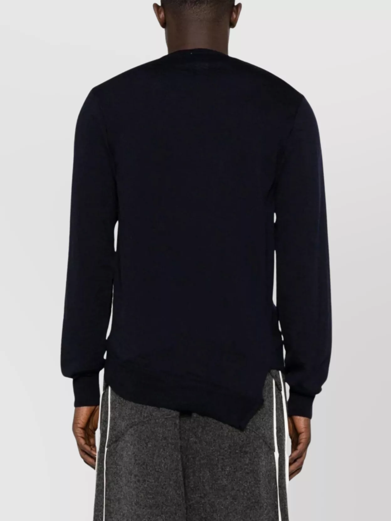 Comme Des Garçons Asymmetric Hem Wool Jumper