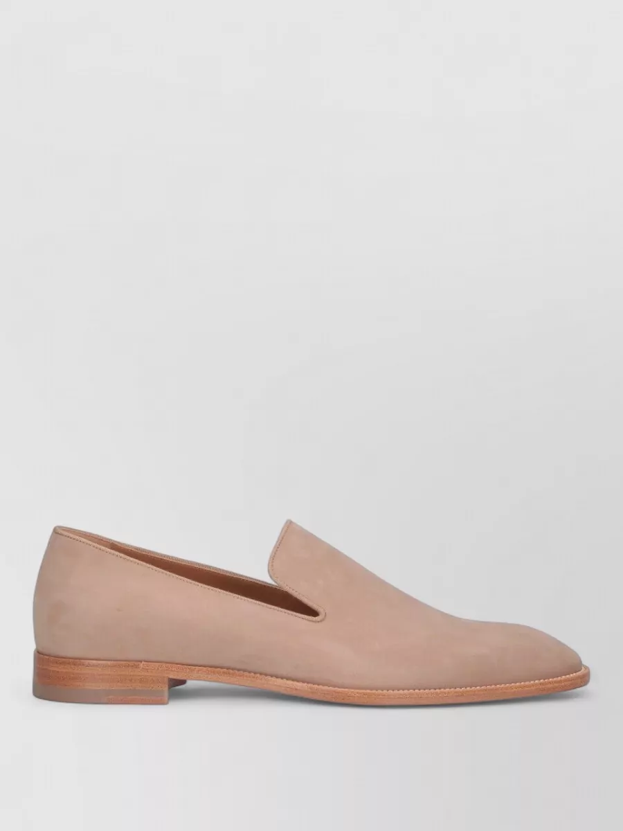 Christian Louboutin Loafers Almond Toe Leather Sole Design
