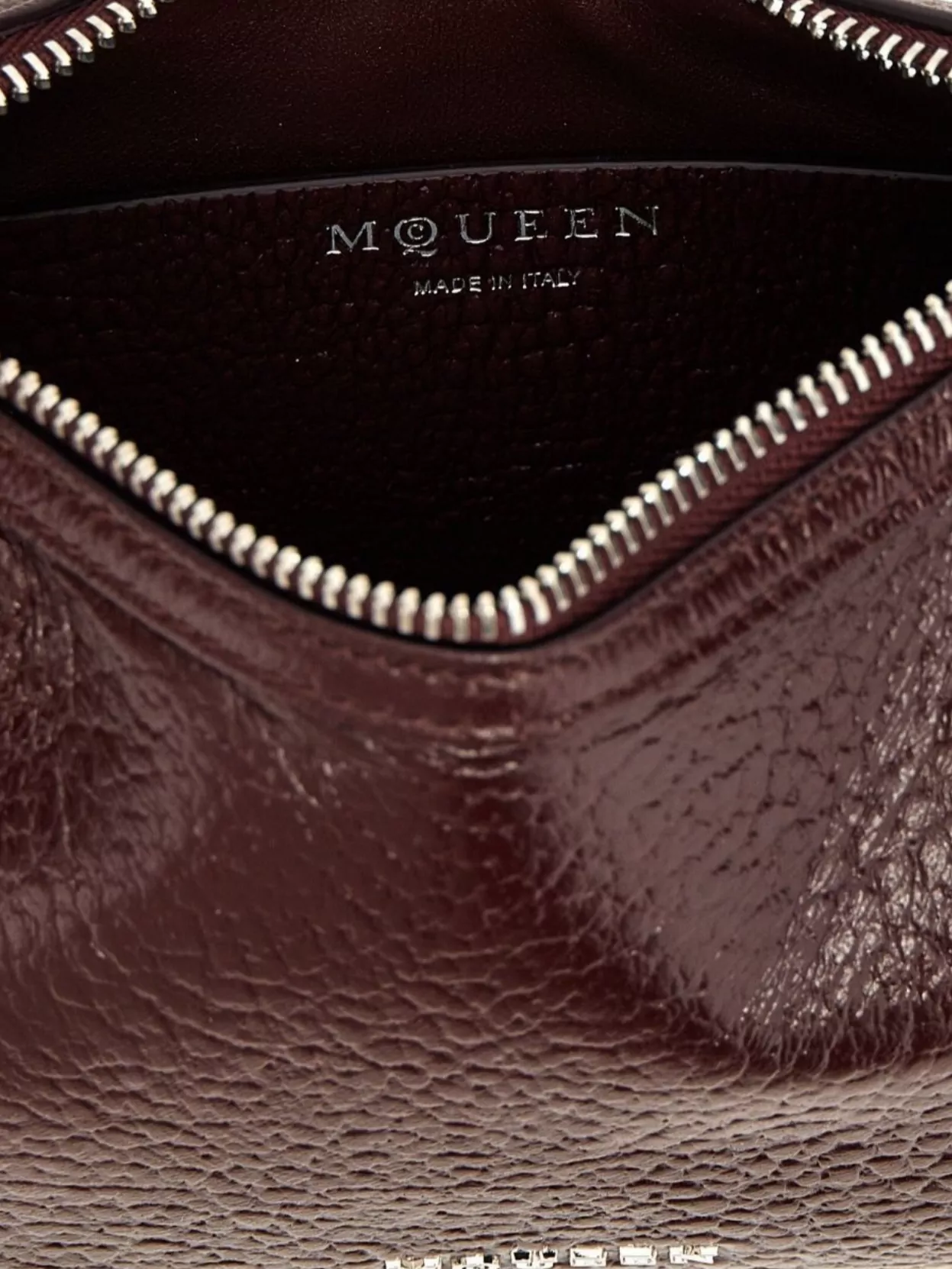 Alexander Mcqueen Textured Leather Chain Strap Mini Bag