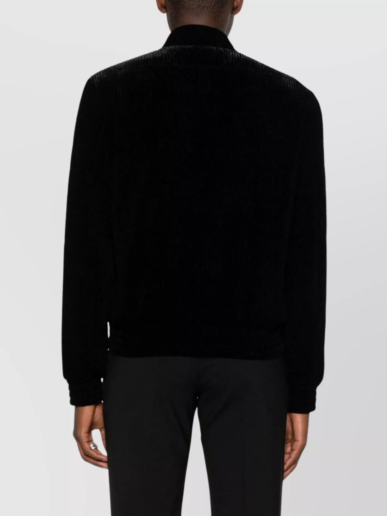 Emporio Armani Ribbed Bomber Jacket Long Sleeves